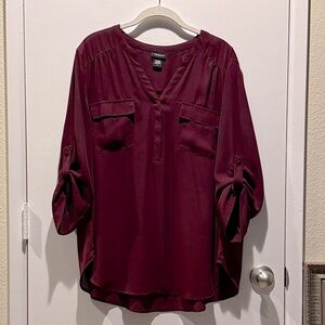 Torrid Deep Burgundy Blouse